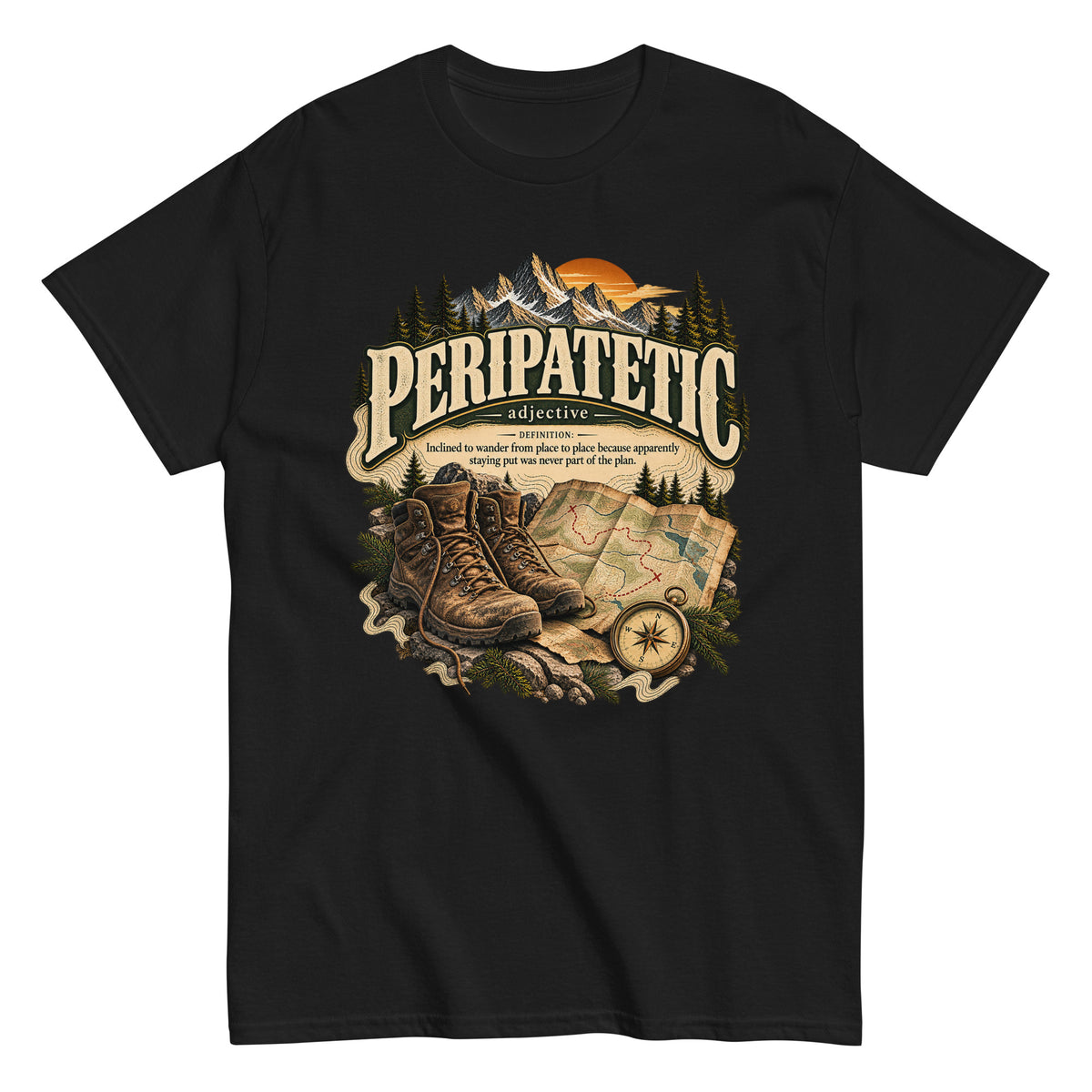Peripatetic T-Shirt – Wanderer & Travel Lover Definition Tee - WordSmirk™ | Obscure Word Shirts, Hoodies & Gifts