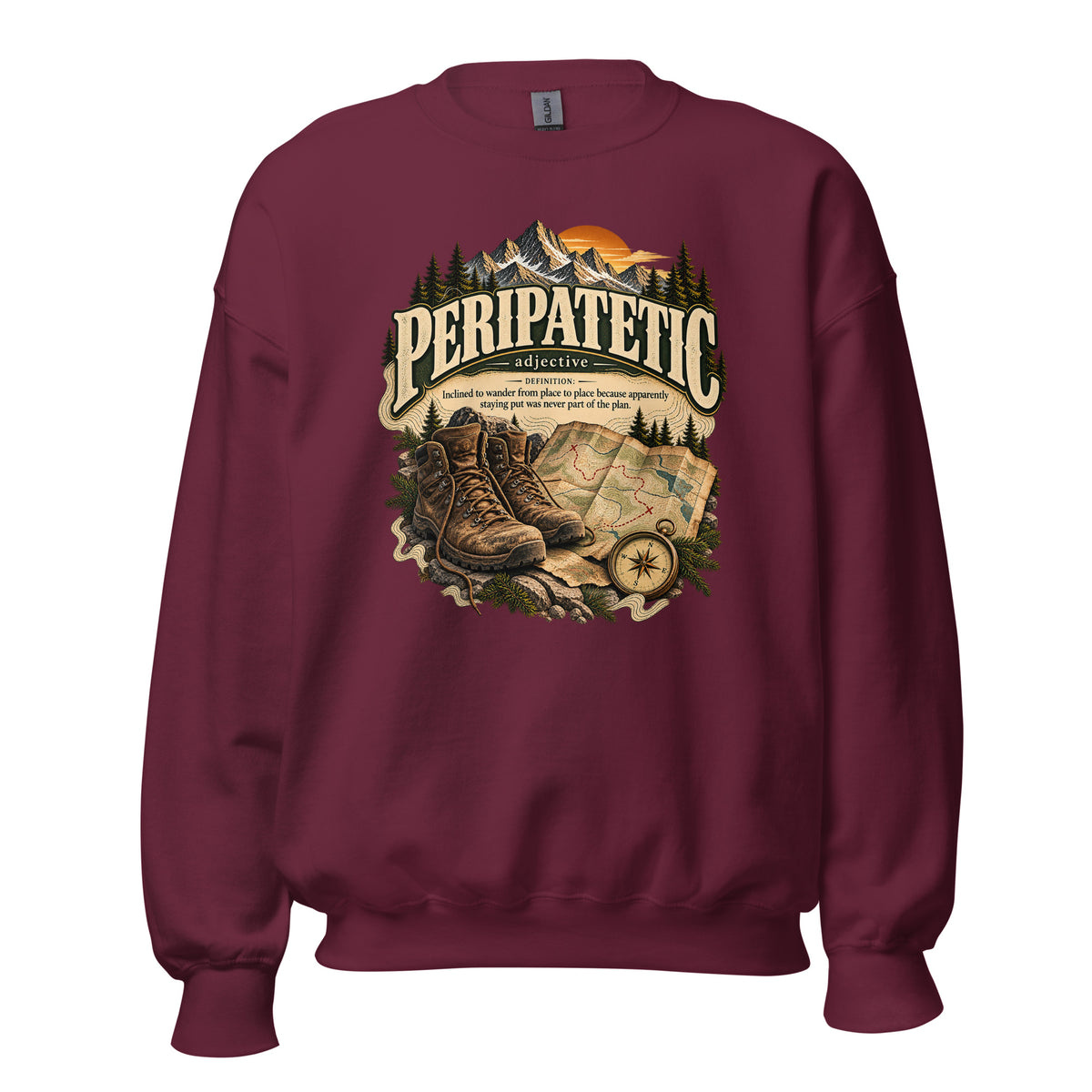 Peripatetic Sweatshirt – Wanderer & Travel Lover Pullover - WordSmirk™ | Obscure Word Shirts, Hoodies & Gifts