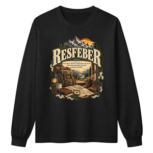 Resfeber Long Sleeve Shirt – Travel Lover Definition Tee - WordSmirk™ | Obscure Word Shirts, Hoodies & Gifts
