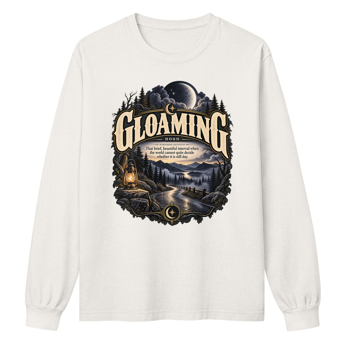 Gloaming Long Sleeve Shirt – Twilight Definition Tee - WordSmirk™ | Obscure Word Shirts, Hoodies & Gifts