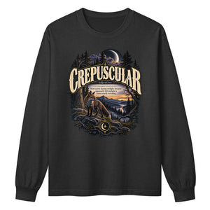 Crepuscular Long Sleeve Shirt – Twilight Definition Tee - WordSmirk™ | Obscure Word Shirts, Hoodies & Gifts