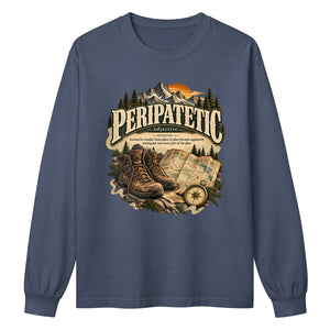 Peripatetic Long Sleeve Shirt – Wanderer Travel Tee - WordSmirk™ | Obscure Word Shirts, Hoodies & Gifts