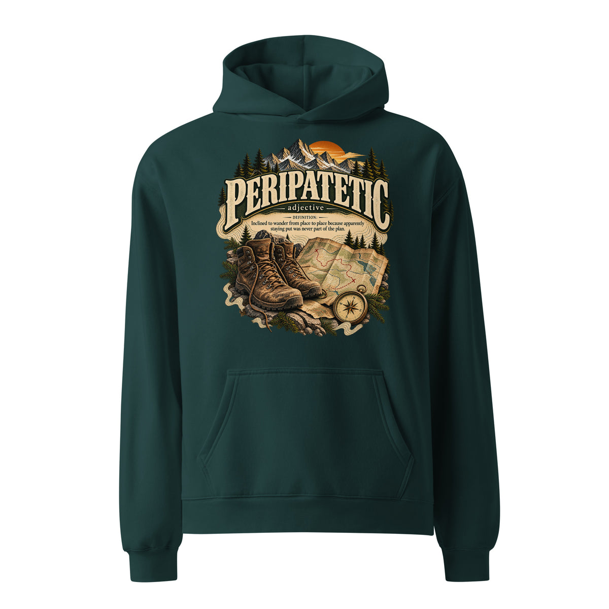 Peripatetic Hoodie – Wanderer & Travel Lover Hoodie - WordSmirk™ | Obscure Word Shirts, Hoodies & Gifts