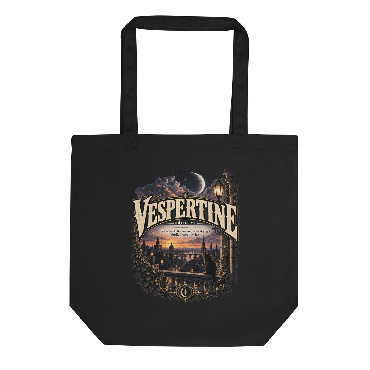 Vespertine Tote Bag – Evening Lover Word Gift - WordSmirk™ | Obscure Word Shirts, Hoodies & Gifts