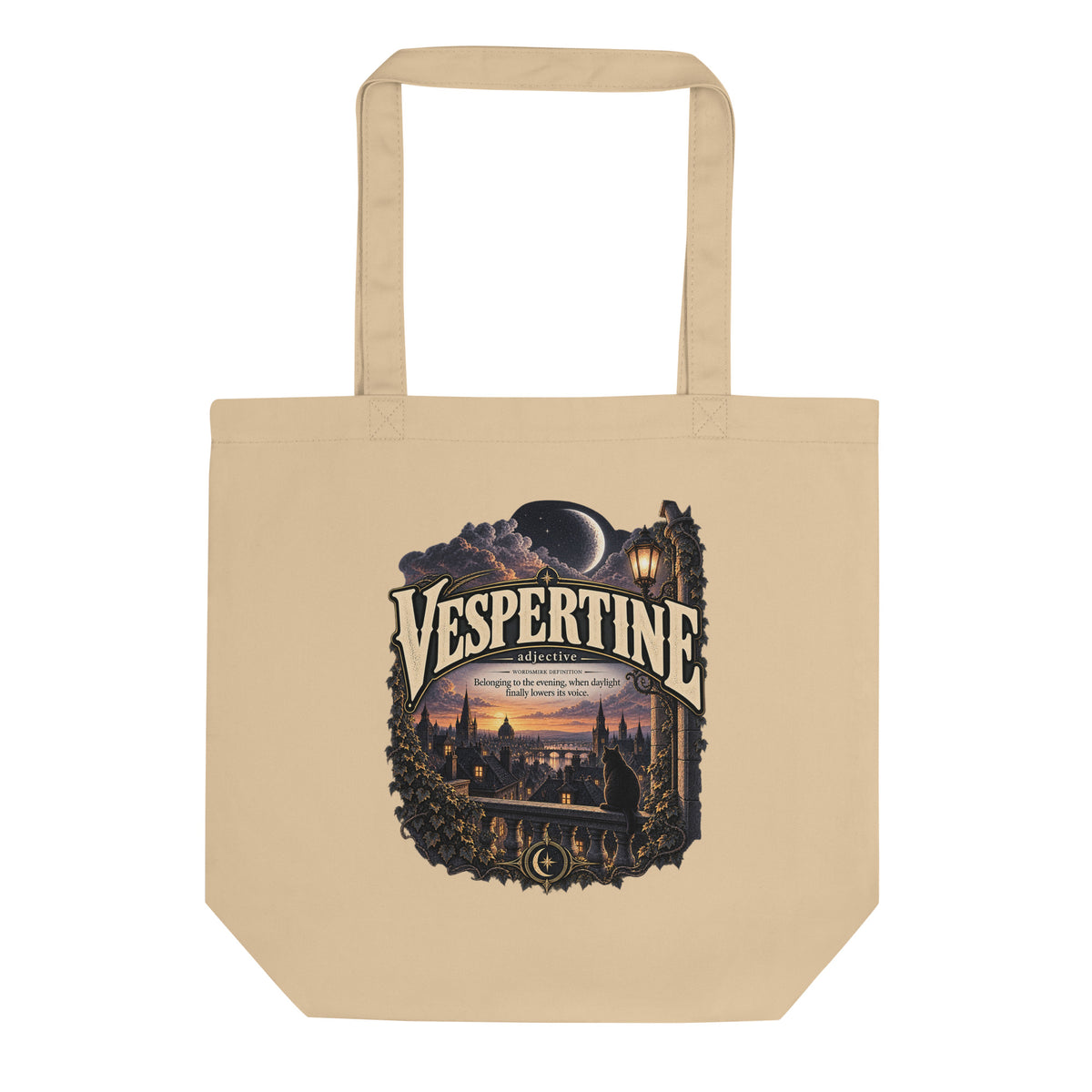 Vespertine Tote Bag – Evening Lover Word Gift - WordSmirk™ | Obscure Word Shirts, Hoodies & Gifts