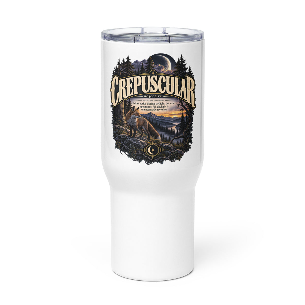 Crepuscular Travel Mug – Twilight Lover Coffee Mug - WordSmirk™ | Obscure Word Shirts, Hoodies & Gifts