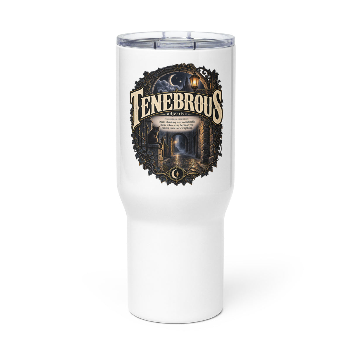 Tenebrous Travel Mug – Dark Aesthetic Coffee Mug - WordSmirk™ | Obscure Word Shirts, Hoodies & Gifts