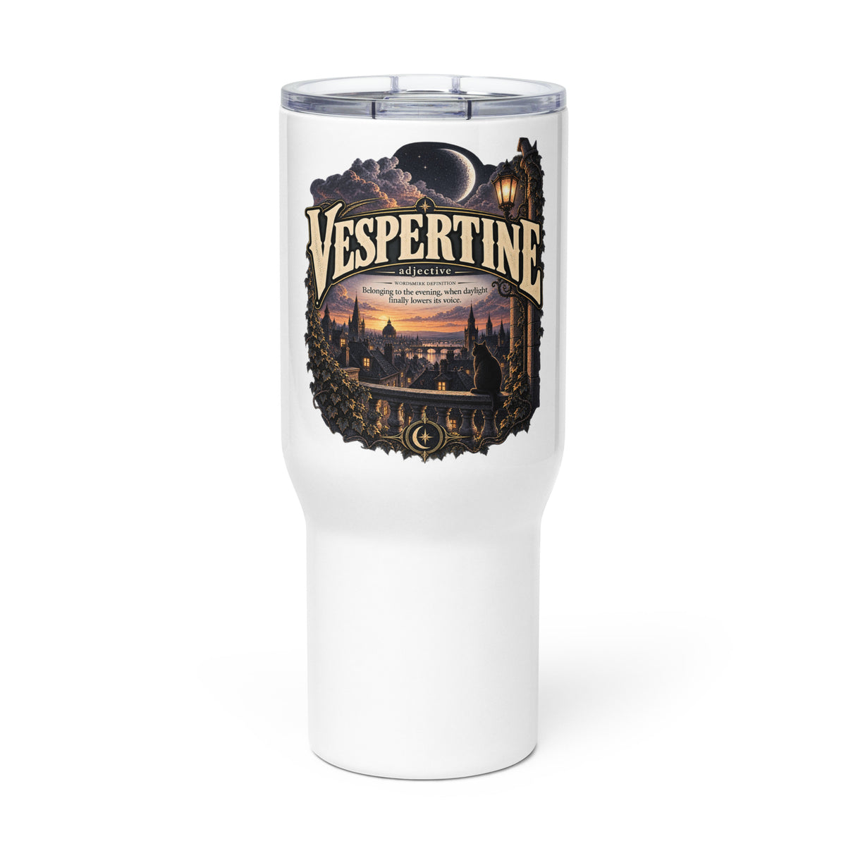 Vespertine Travel Mug – Night Owl Coffee Mug - WordSmirk™ | Obscure Word Shirts, Hoodies & Gifts