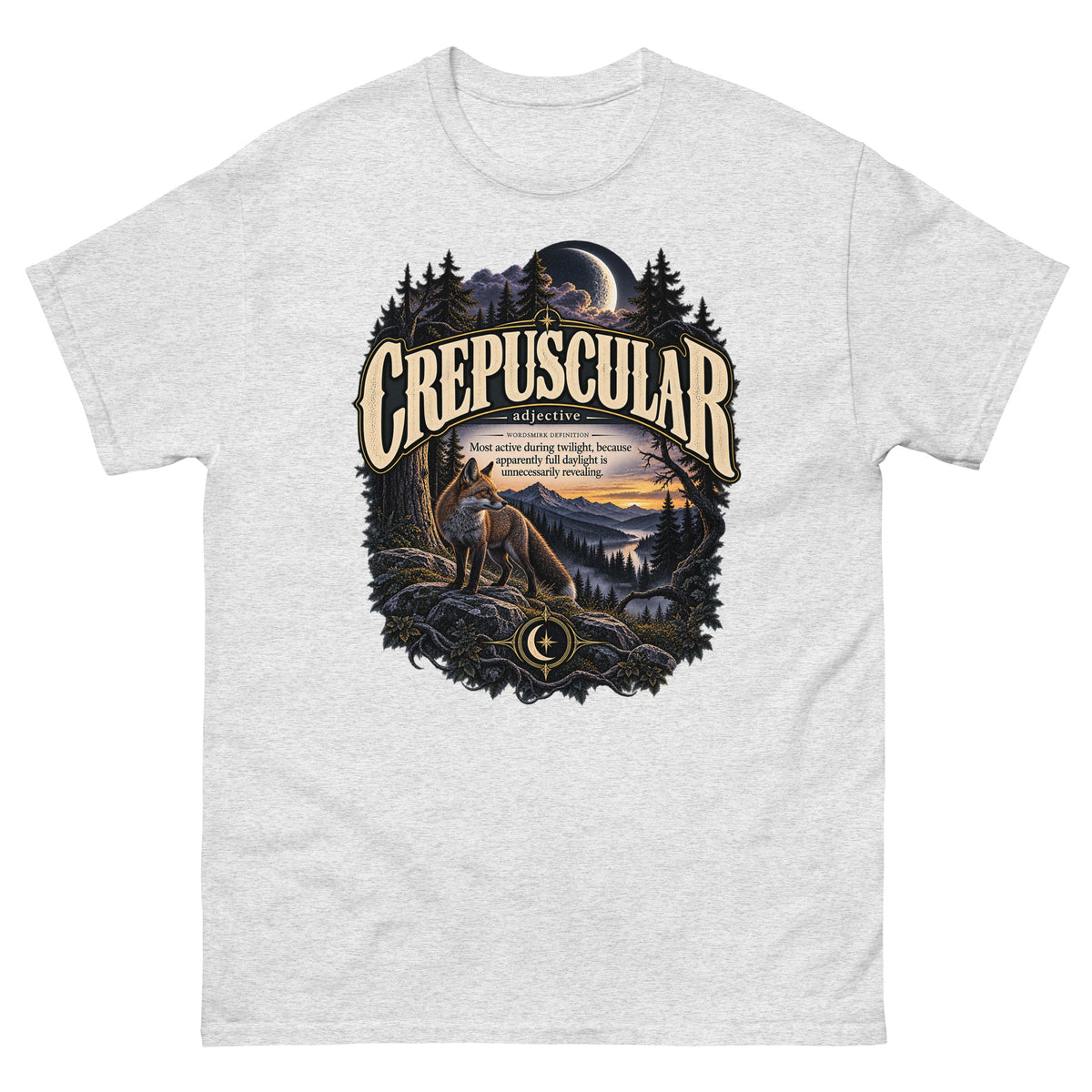 Crepuscular T-Shirt – Twilight Definition Tee - WordSmirk™ | Obscure Word Shirts, Hoodies & Gifts