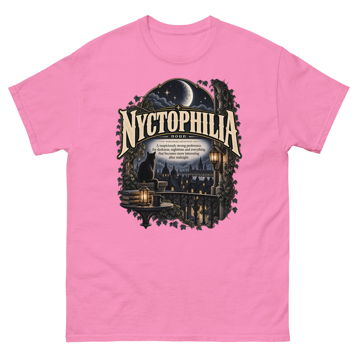 Nyctophilia T-Shirt – Night Lover Definition Tee - WordSmirk™ | Obscure Word Shirts, Hoodies & Gifts