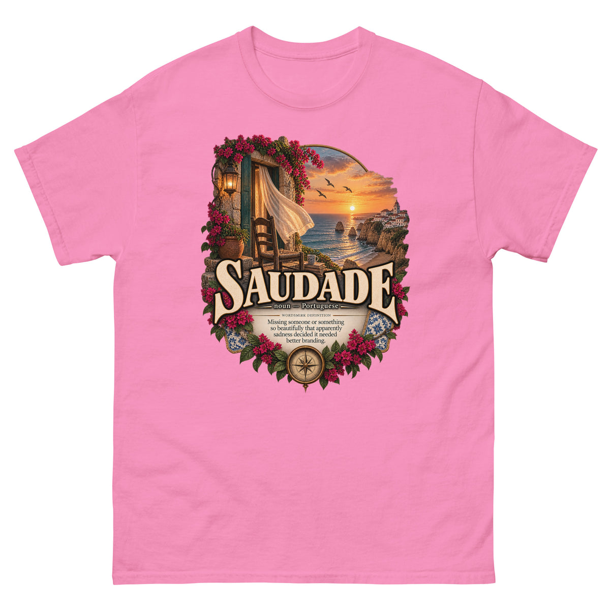 Saudade T-Shirt – Portuguese Word Definition Tee - WordSmirk™ | Obscure Word Shirts, Hoodies & Gifts