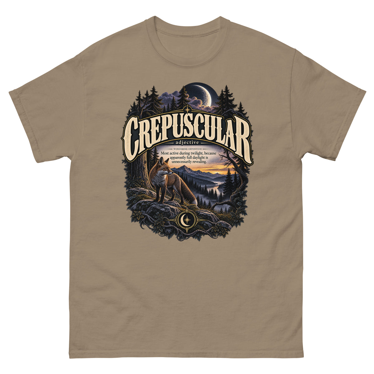 Crepuscular T-Shirt – Twilight Definition Tee - WordSmirk™ | Obscure Word Shirts, Hoodies & Gifts