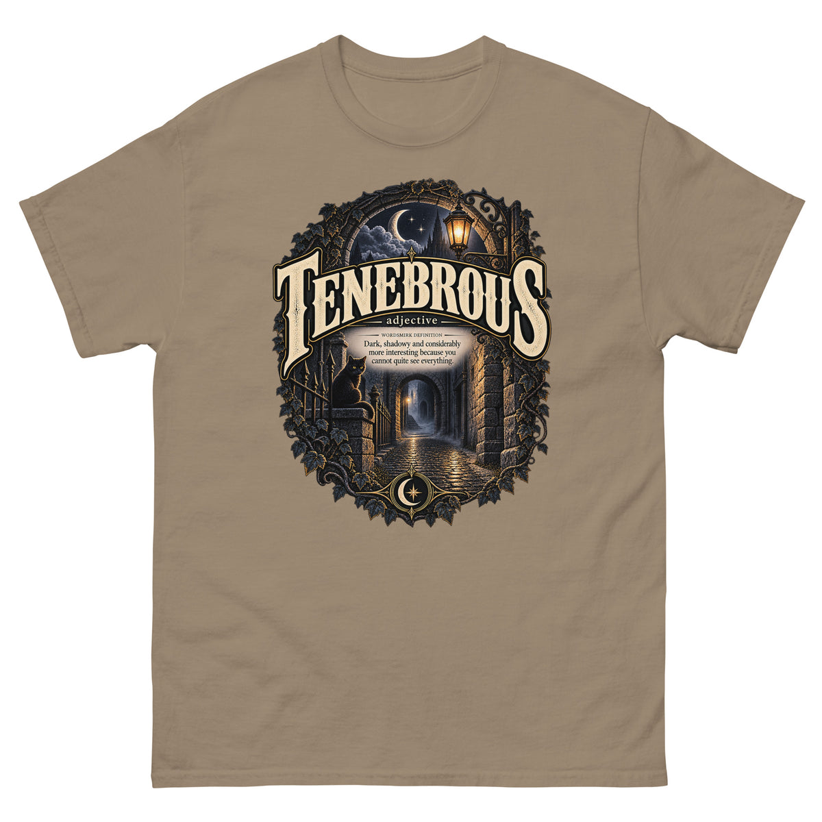 Tenebrous T-Shirt – Dark Aesthetic Definition Tee - WordSmirk™ | Obscure Word Shirts, Hoodies & Gifts