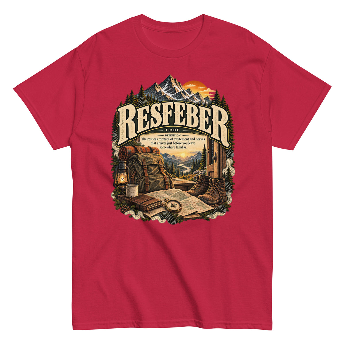Resfeber T-Shirt – Travel Lover Definition Tee - WordSmirk™ | Obscure Word Shirts, Hoodies & Gifts