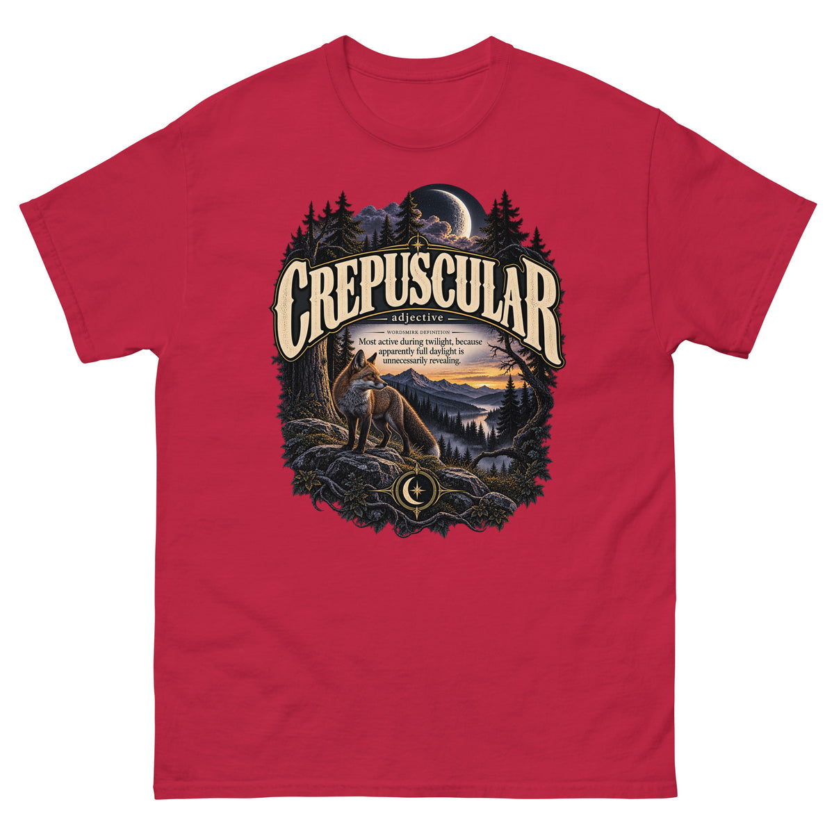 Crepuscular T-Shirt – Twilight Definition Tee - WordSmirk™ | Obscure Word Shirts, Hoodies & Gifts