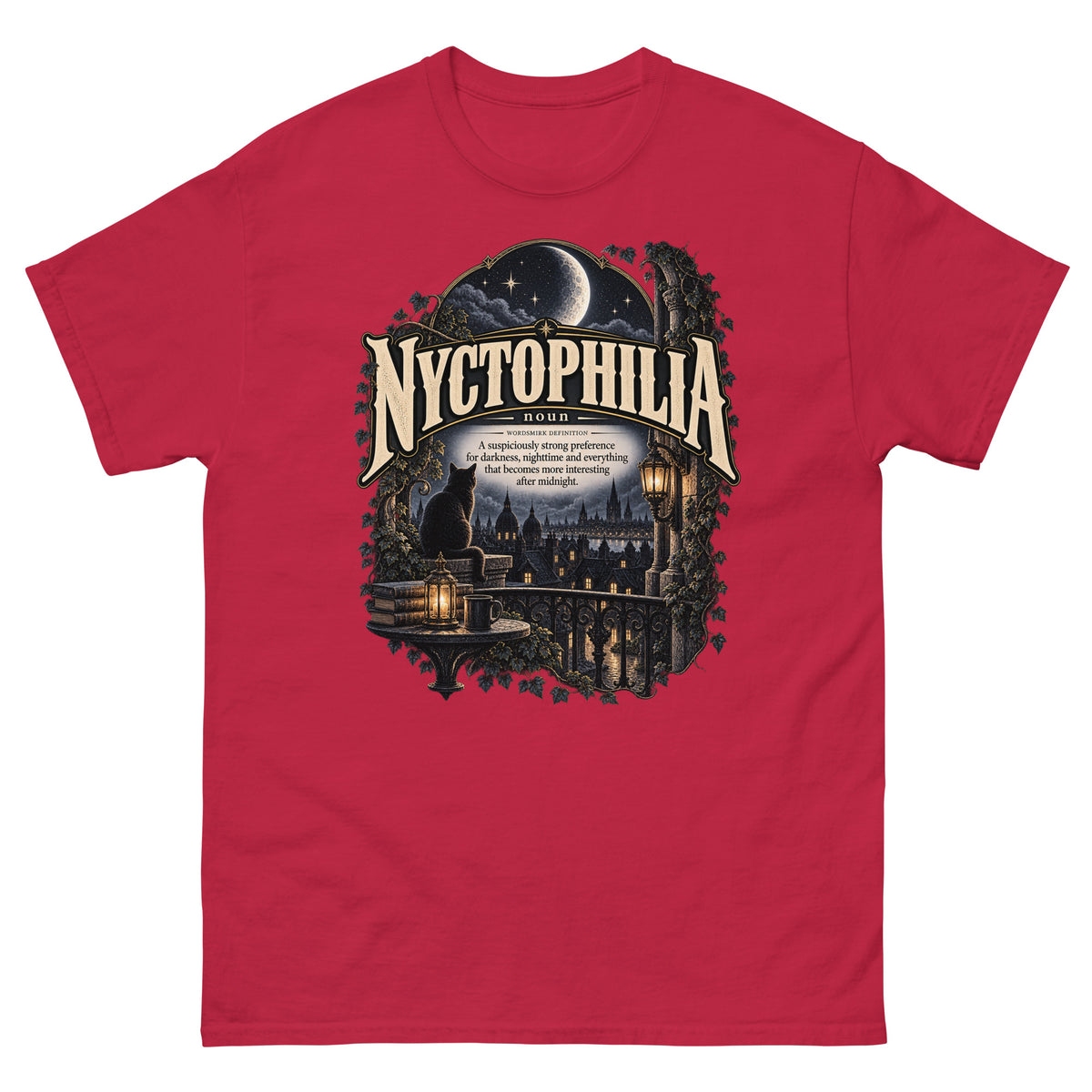 Nyctophilia T-Shirt – Night Lover Definition Tee - WordSmirk™ | Obscure Word Shirts, Hoodies & Gifts