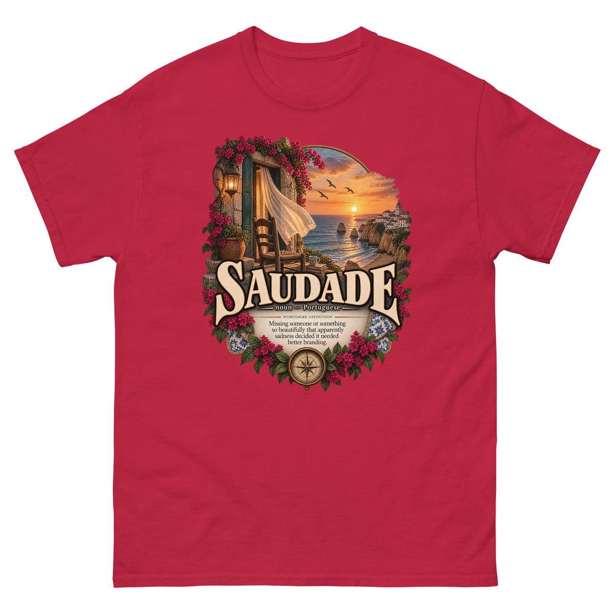Saudade T-Shirt – Portuguese Word Definition Tee - WordSmirk™ | Obscure Word Shirts, Hoodies & Gifts