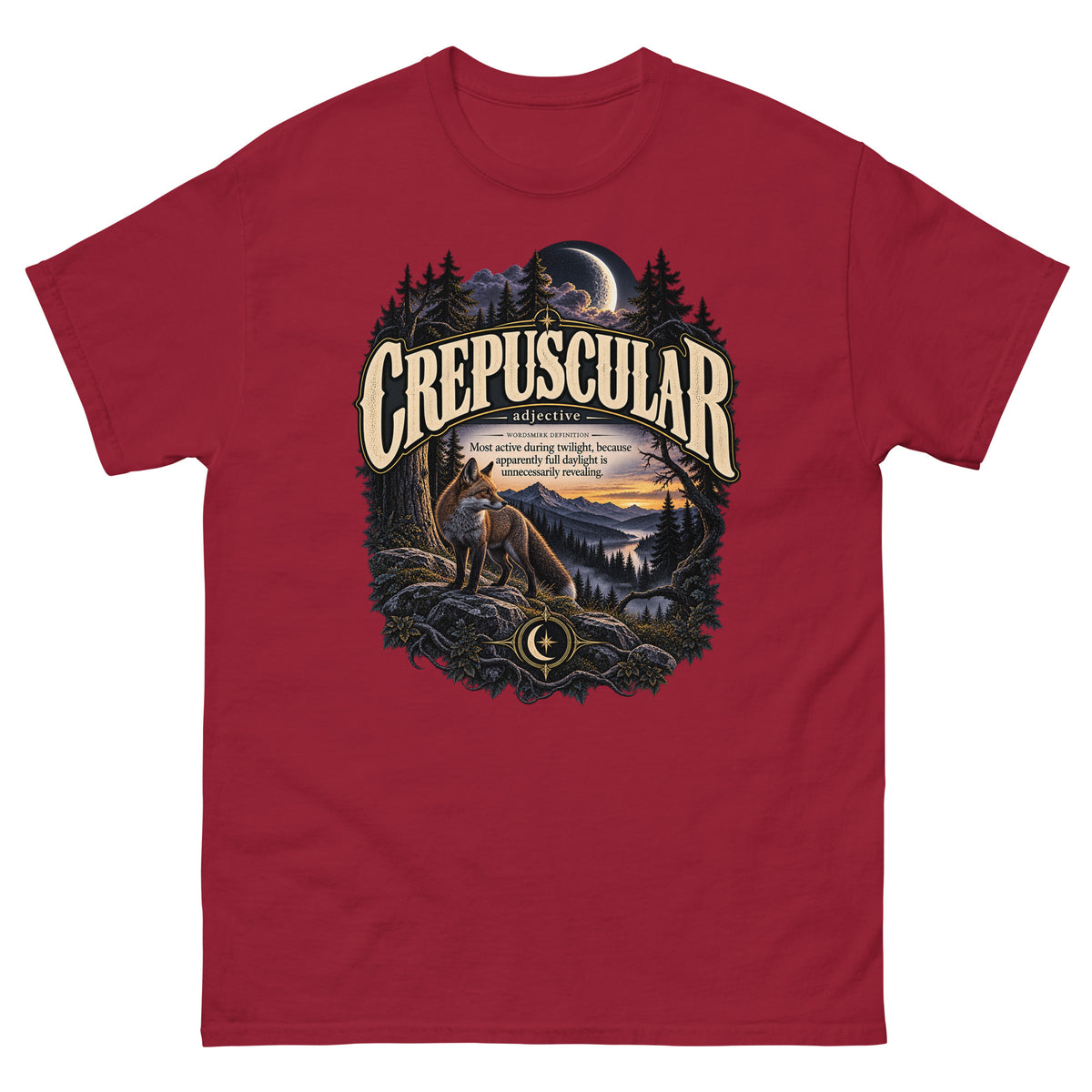 Crepuscular T-Shirt – Twilight Definition Tee - WordSmirk™ | Obscure Word Shirts, Hoodies & Gifts