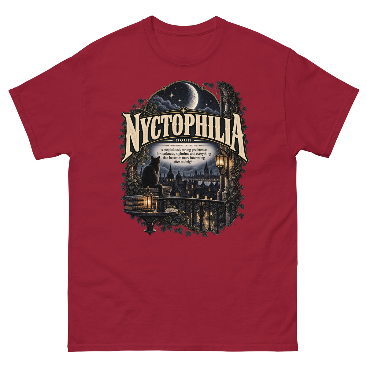 Nyctophilia T-Shirt – Night Lover Definition Tee - WordSmirk™ | Obscure Word Shirts, Hoodies & Gifts