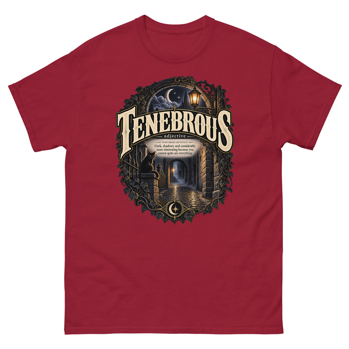Tenebrous T-Shirt – Dark Aesthetic Definition Tee - WordSmirk™ | Obscure Word Shirts, Hoodies & Gifts