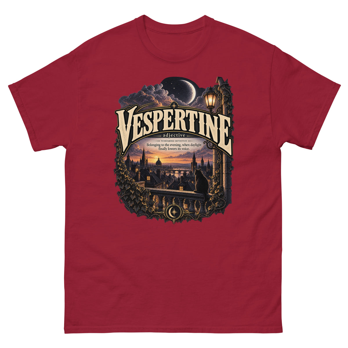 Vespertine T-Shirt – Evening Lover Definition Tee - WordSmirk™ | Obscure Word Shirts, Hoodies & Gifts