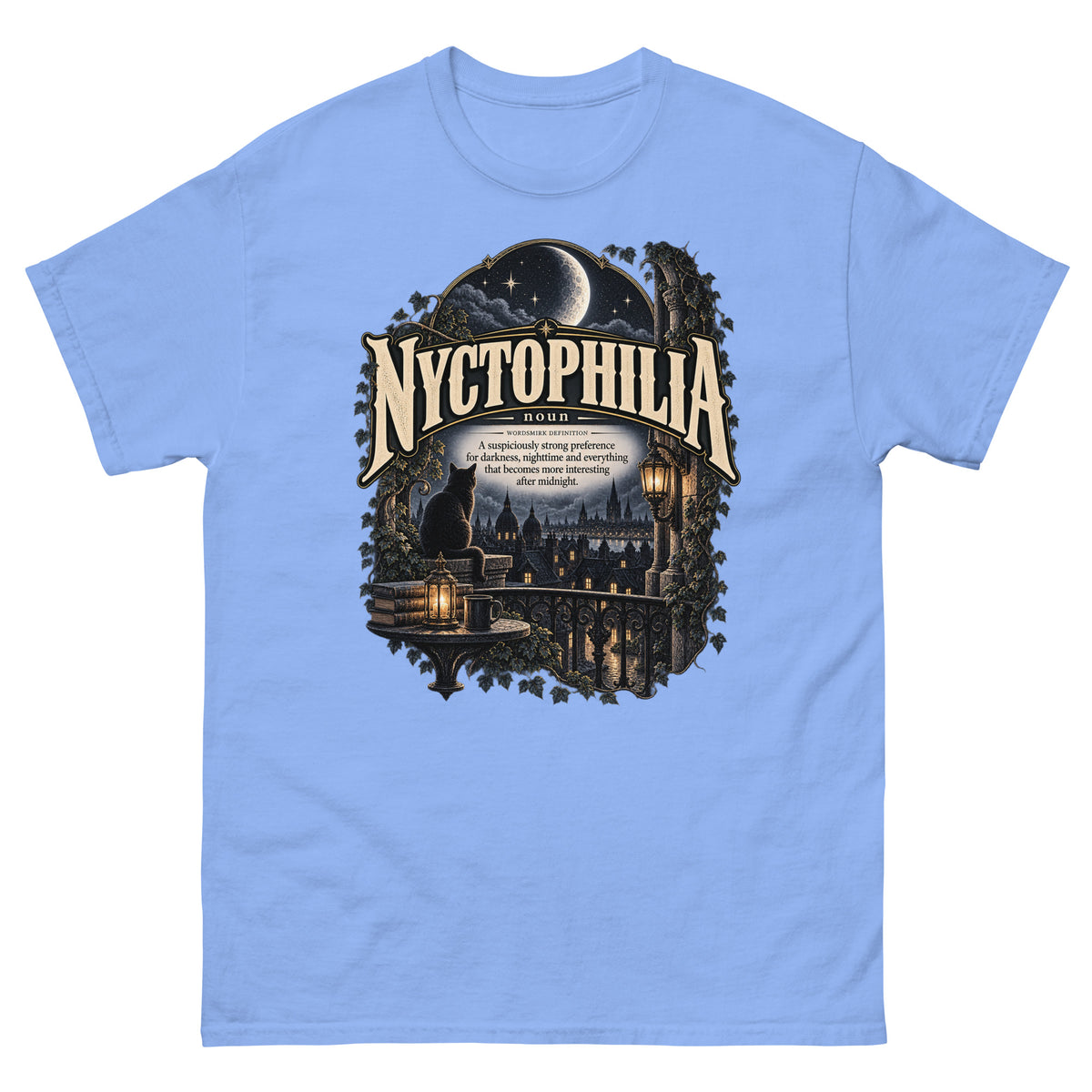 Nyctophilia T-Shirt – Night Lover Definition Tee - WordSmirk™ | Obscure Word Shirts, Hoodies & Gifts