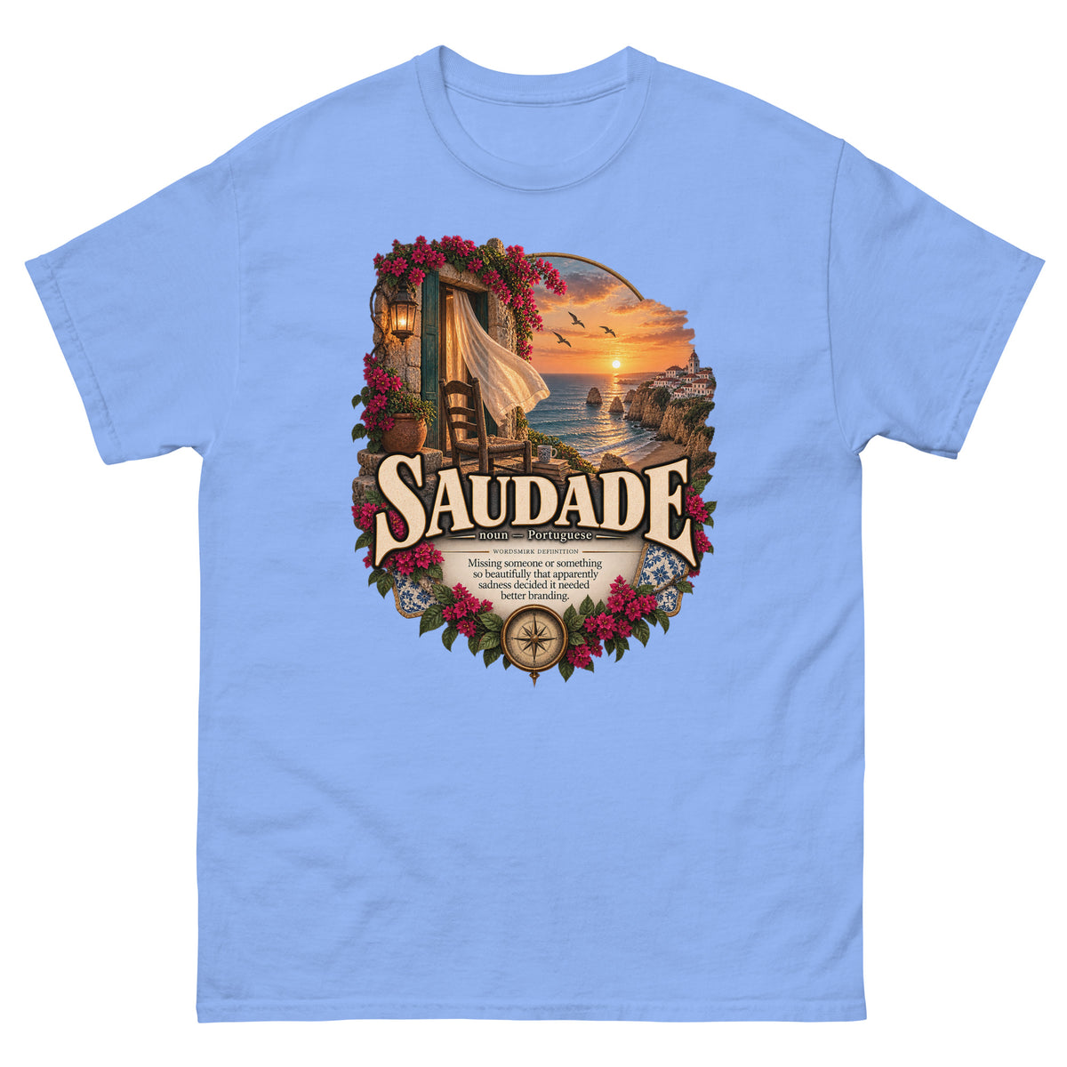 Saudade T-Shirt – Portuguese Word Definition Tee - WordSmirk™ | Obscure Word Shirts, Hoodies & Gifts