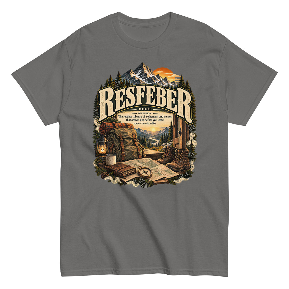 Resfeber T-Shirt – Travel Lover Definition Tee - WordSmirk™ | Obscure Word Shirts, Hoodies & Gifts