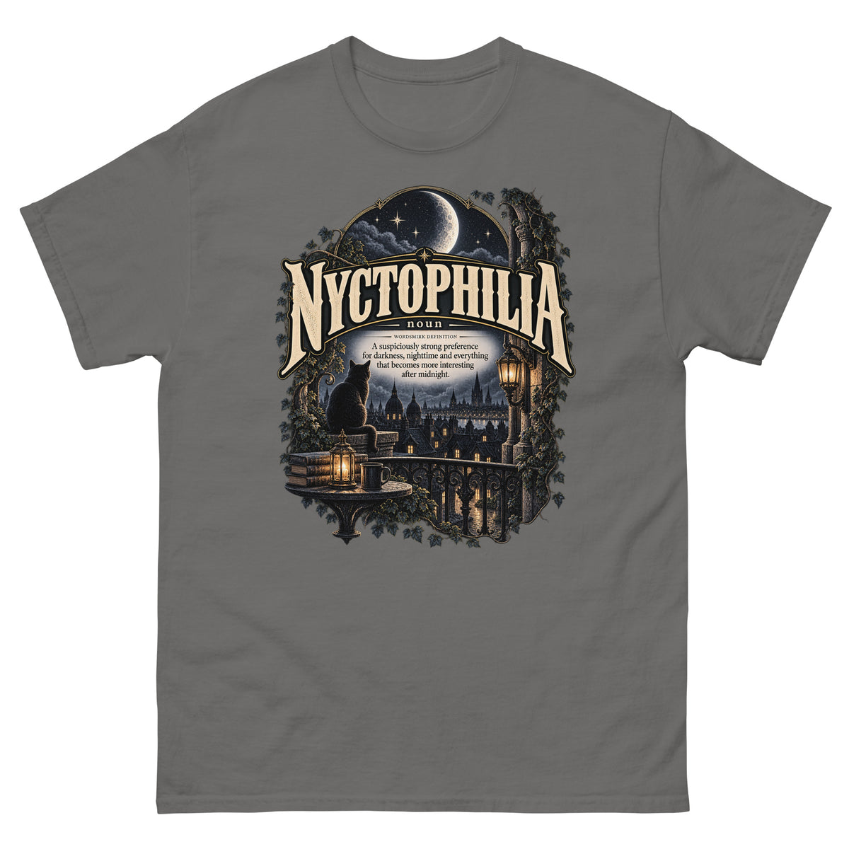 Nyctophilia T-Shirt – Night Lover Definition Tee - WordSmirk™ | Obscure Word Shirts, Hoodies & Gifts