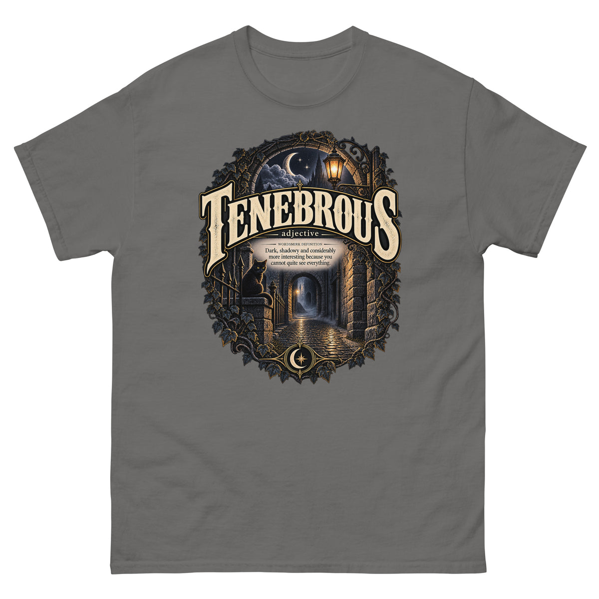 Tenebrous T-Shirt – Dark Aesthetic Definition Tee - WordSmirk™ | Obscure Word Shirts, Hoodies & Gifts