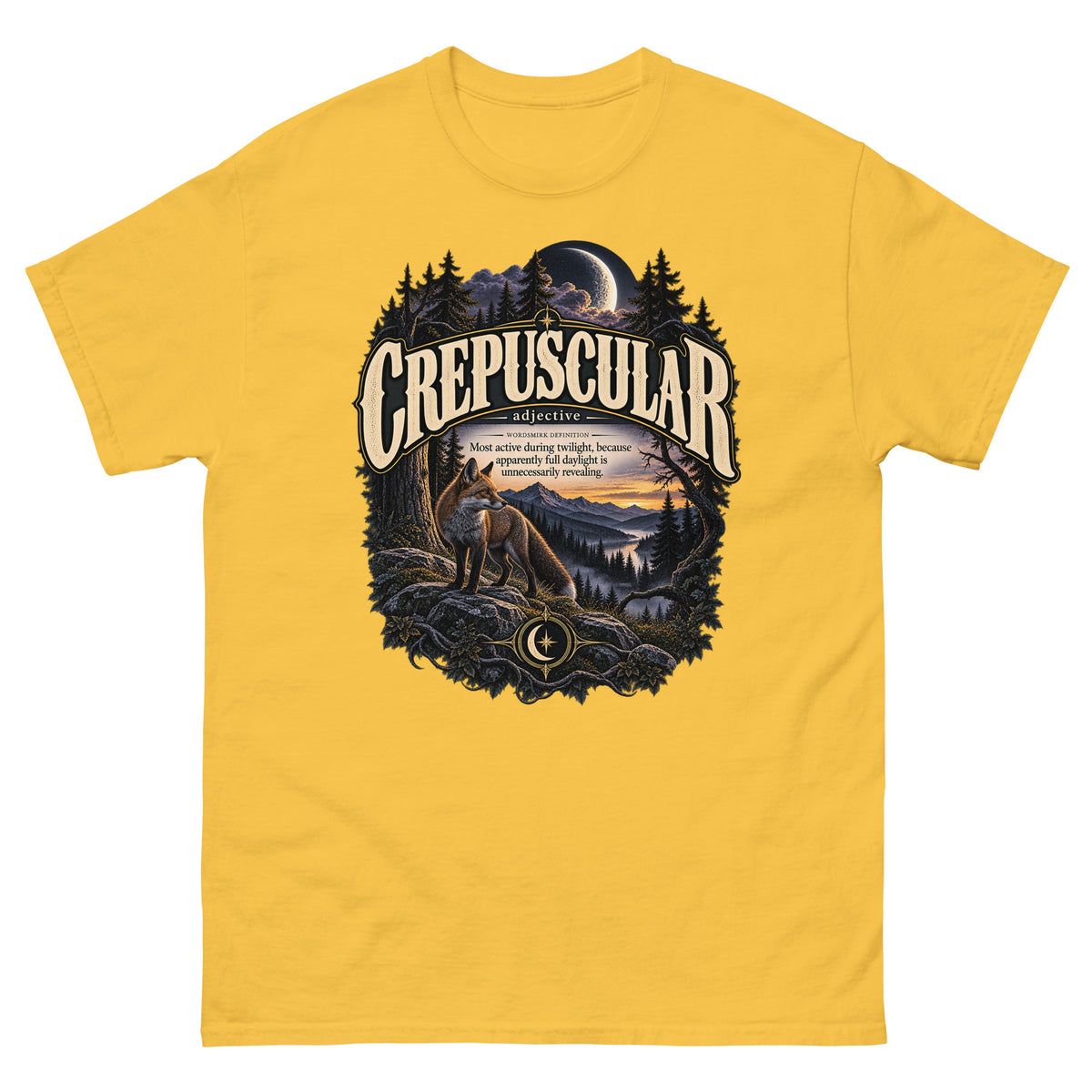 Crepuscular T-Shirt – Twilight Definition Tee - WordSmirk™ | Obscure Word Shirts, Hoodies & Gifts