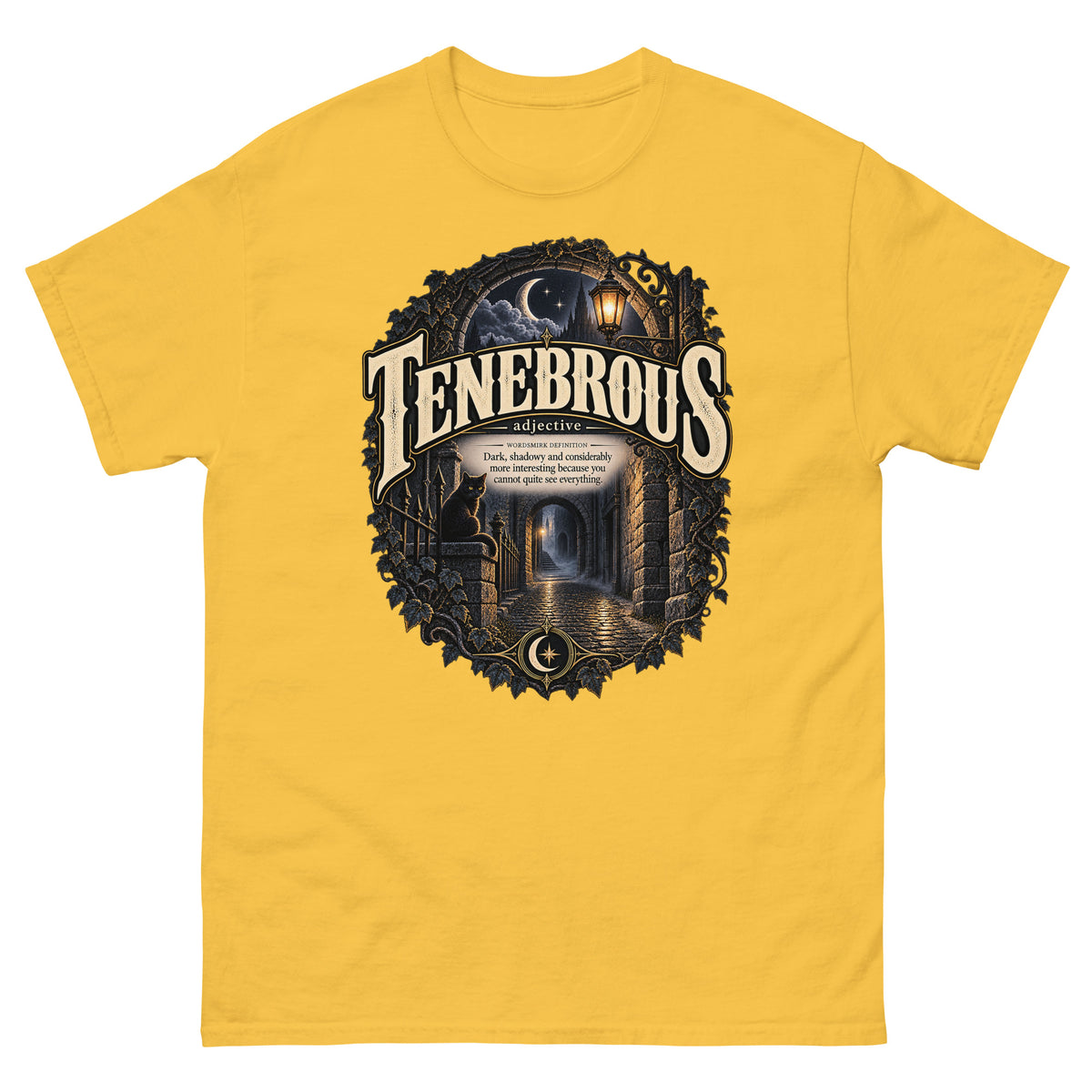 Tenebrous T-Shirt – Dark Aesthetic Definition Tee - WordSmirk™ | Obscure Word Shirts, Hoodies & Gifts