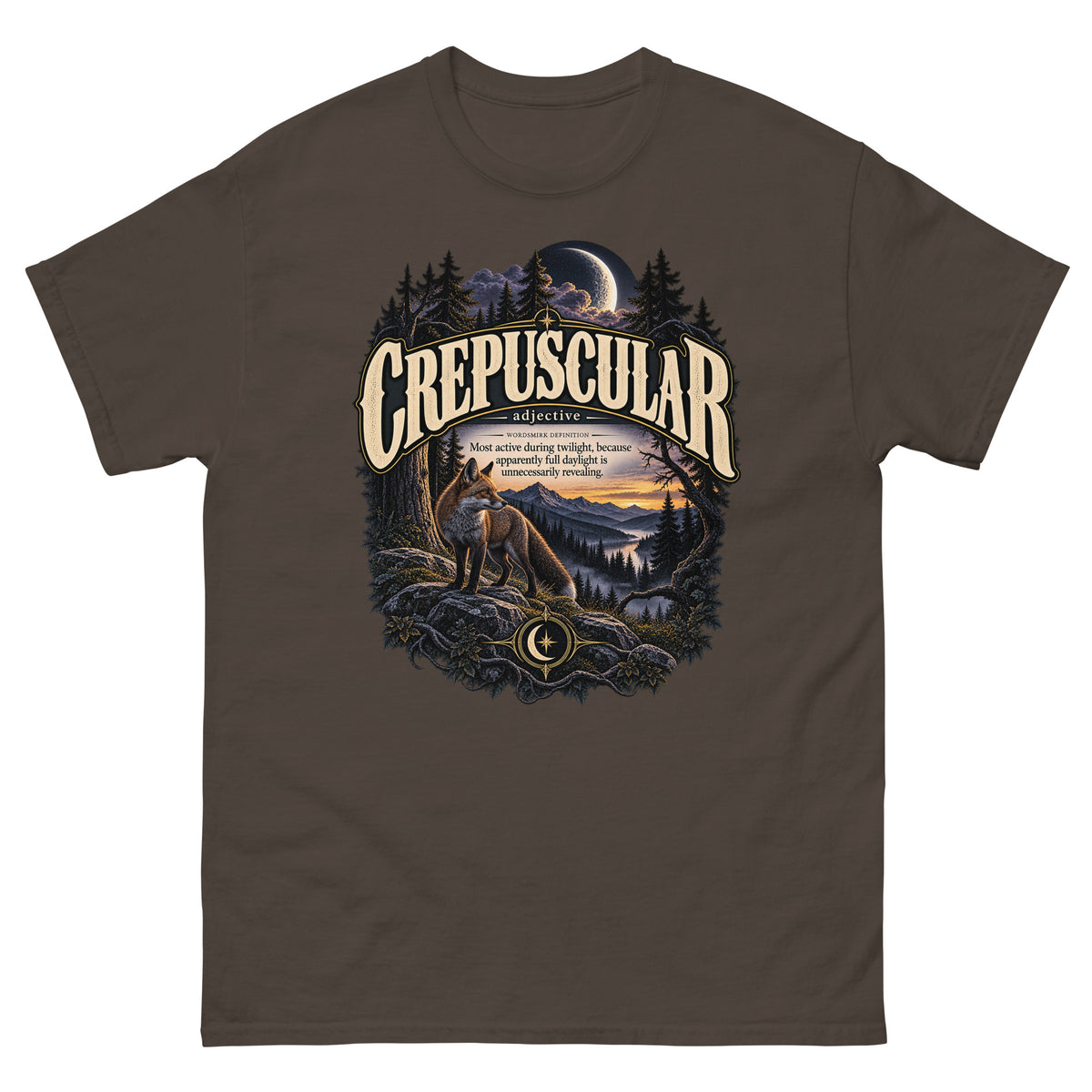 Crepuscular T-Shirt – Twilight Definition Tee - WordSmirk™ | Obscure Word Shirts, Hoodies & Gifts
