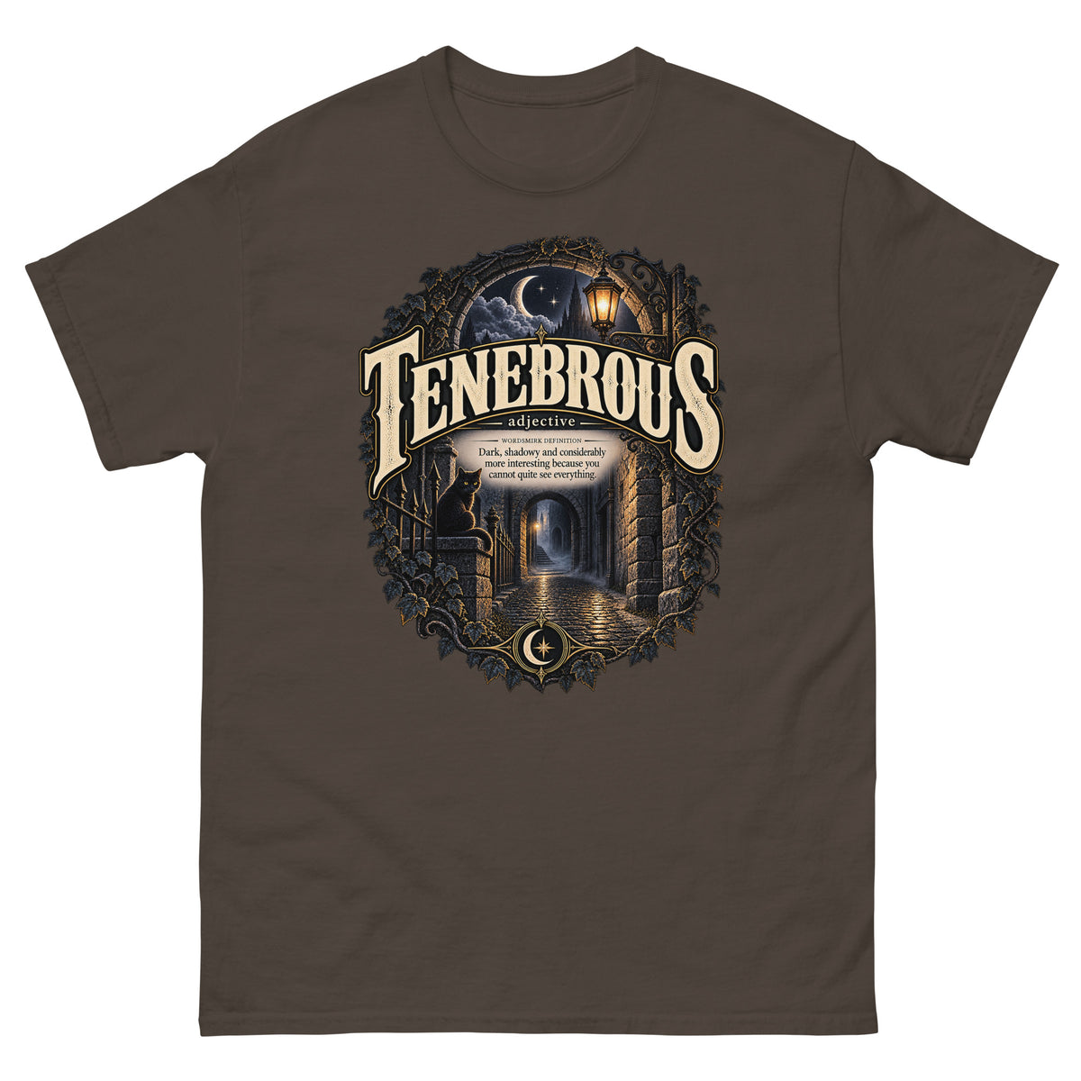 Tenebrous T-Shirt – Dark Aesthetic Definition Tee - WordSmirk™ | Obscure Word Shirts, Hoodies & Gifts