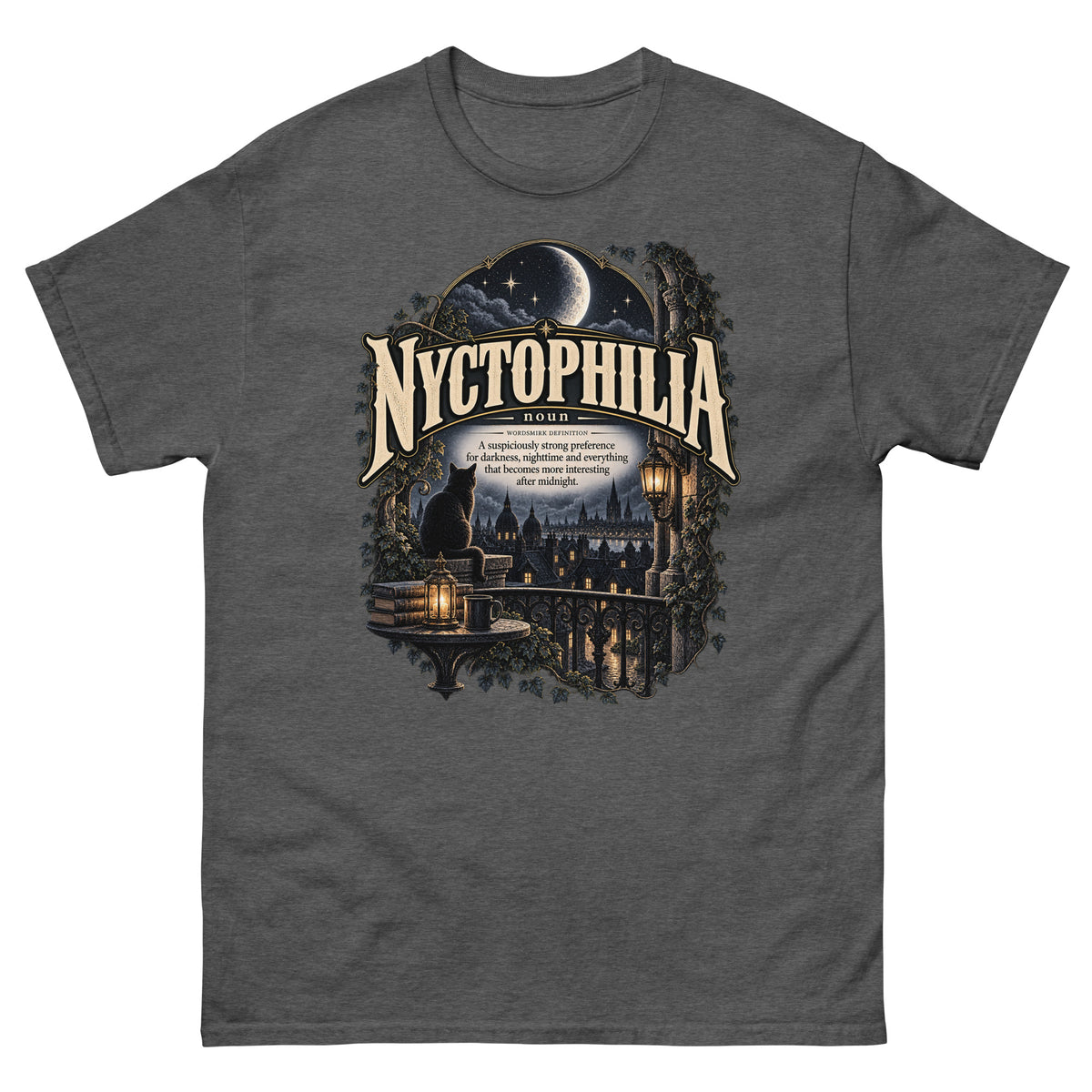 Nyctophilia T-Shirt – Night Lover Definition Tee - WordSmirk™ | Obscure Word Shirts, Hoodies & Gifts