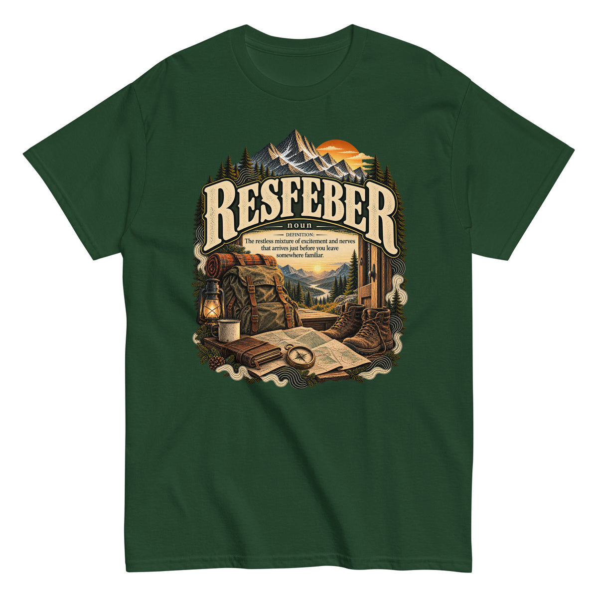 Resfeber T-Shirt – Travel Lover Definition Tee - WordSmirk™ | Obscure Word Shirts, Hoodies & Gifts