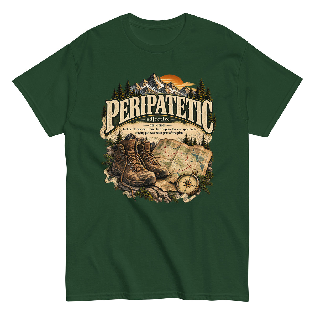 Peripatetic T-Shirt – Wanderer & Travel Lover Definition Tee - WordSmirk™ | Obscure Word Shirts, Hoodies & Gifts