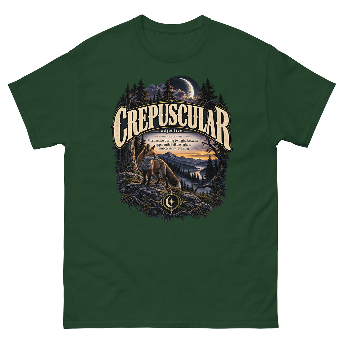 Crepuscular T-Shirt – Twilight Definition Tee - WordSmirk™ | Obscure Word Shirts, Hoodies & Gifts