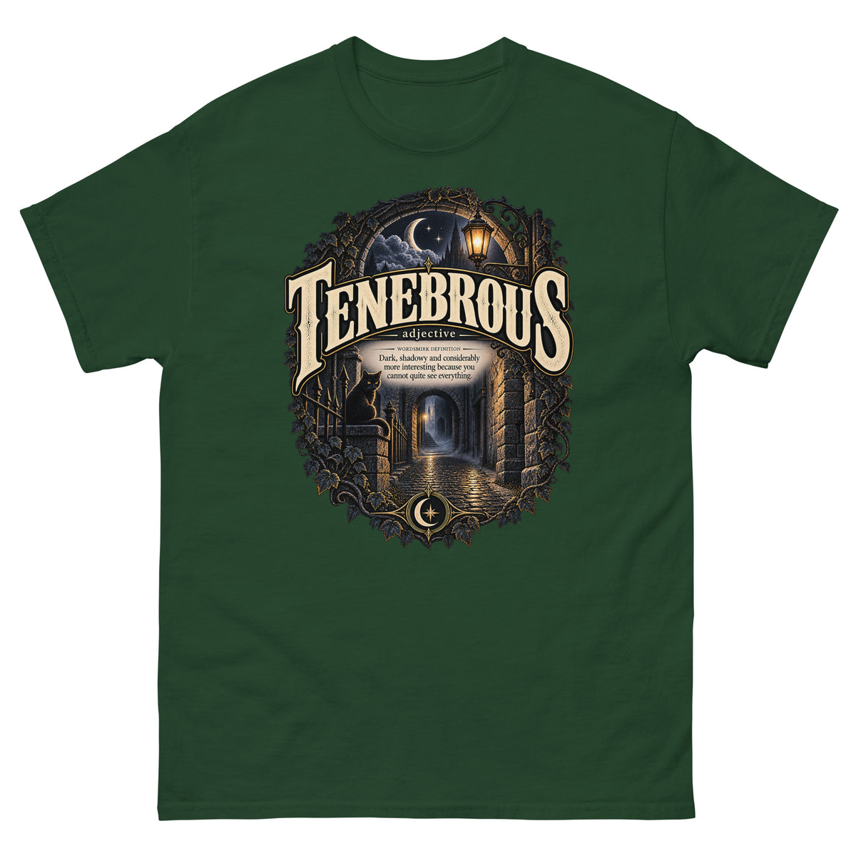 Tenebrous T-Shirt – Dark Aesthetic Definition Tee - WordSmirk™ | Obscure Word Shirts, Hoodies & Gifts