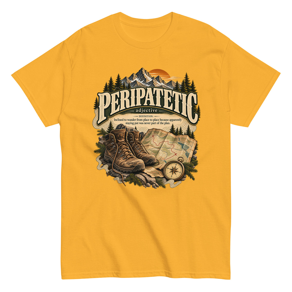 Peripatetic T-Shirt – Wanderer & Travel Lover Definition Tee - WordSmirk™ | Obscure Word Shirts, Hoodies & Gifts
