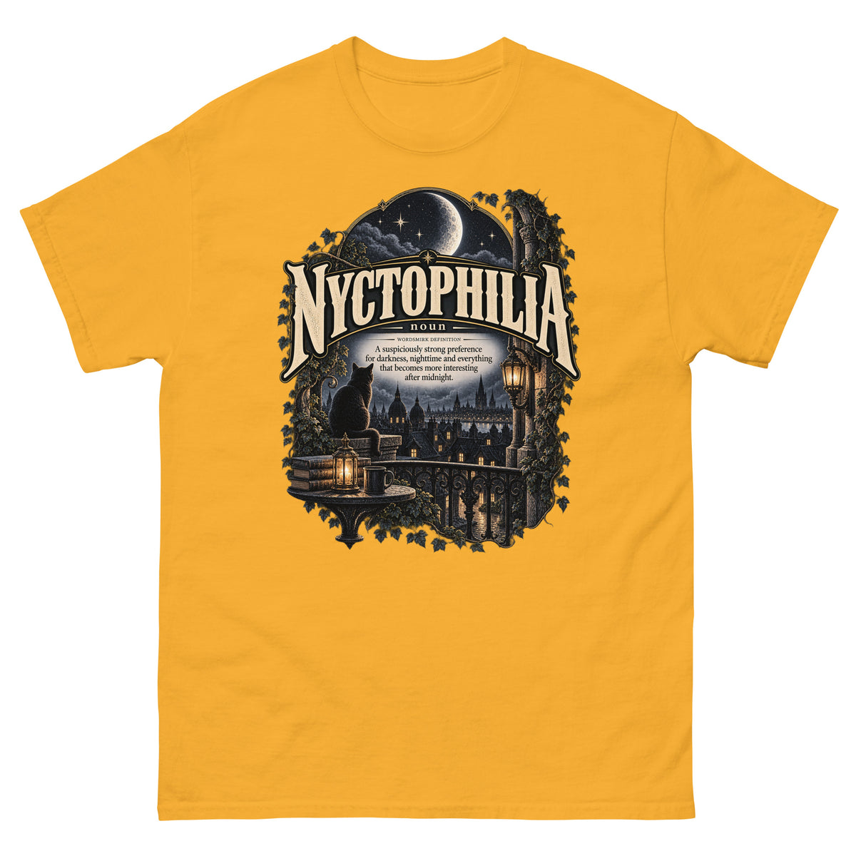 Nyctophilia T-Shirt – Night Lover Definition Tee - WordSmirk™ | Obscure Word Shirts, Hoodies & Gifts