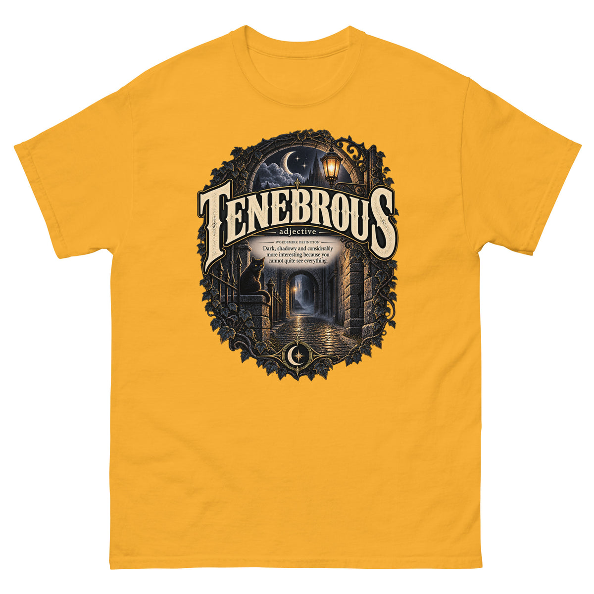 Tenebrous T-Shirt – Dark Aesthetic Definition Tee - WordSmirk™ | Obscure Word Shirts, Hoodies & Gifts
