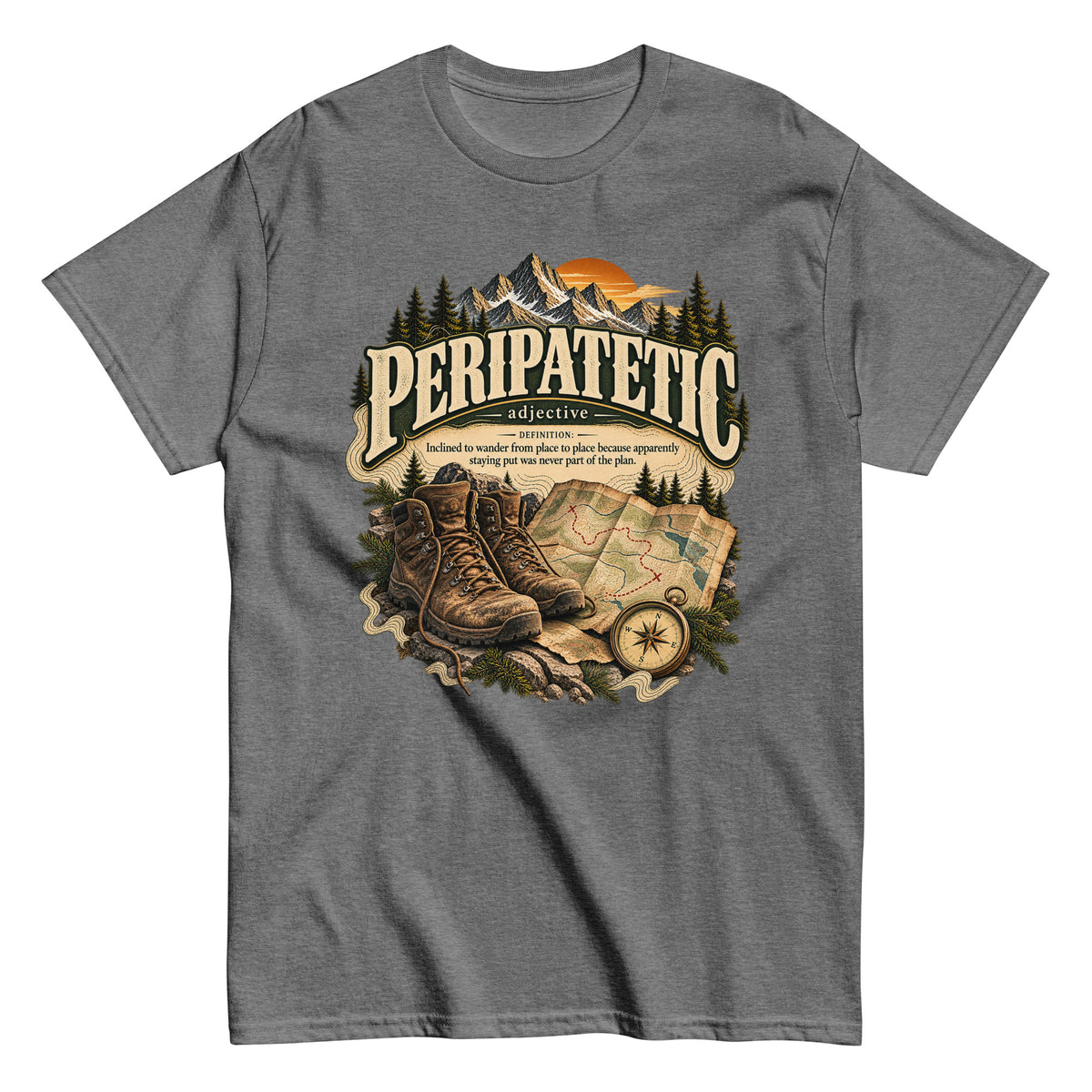 Peripatetic T-Shirt – Wanderer & Travel Lover Definition Tee - WordSmirk™ | Obscure Word Shirts, Hoodies & Gifts