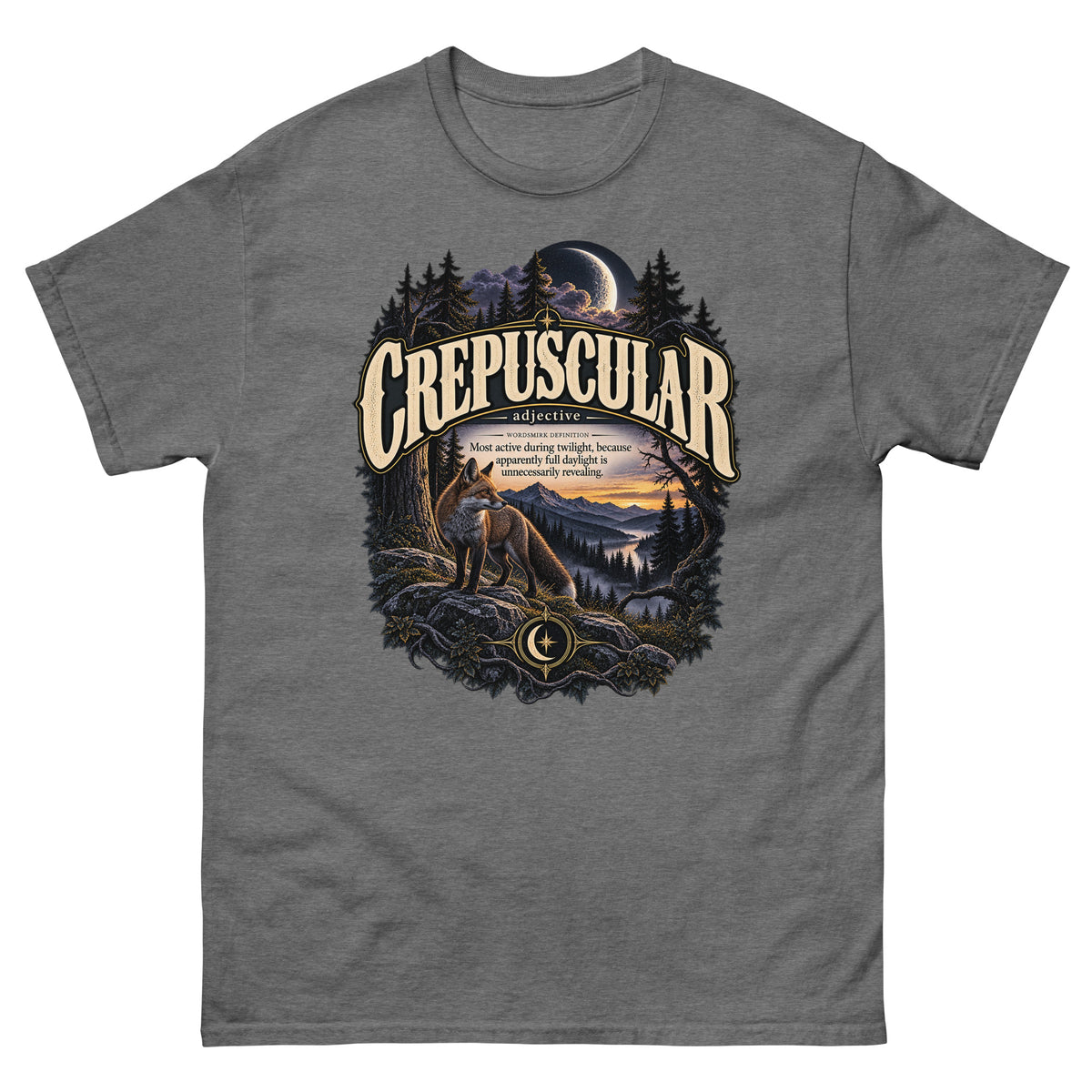 Crepuscular T-Shirt – Twilight Definition Tee - WordSmirk™ | Obscure Word Shirts, Hoodies & Gifts