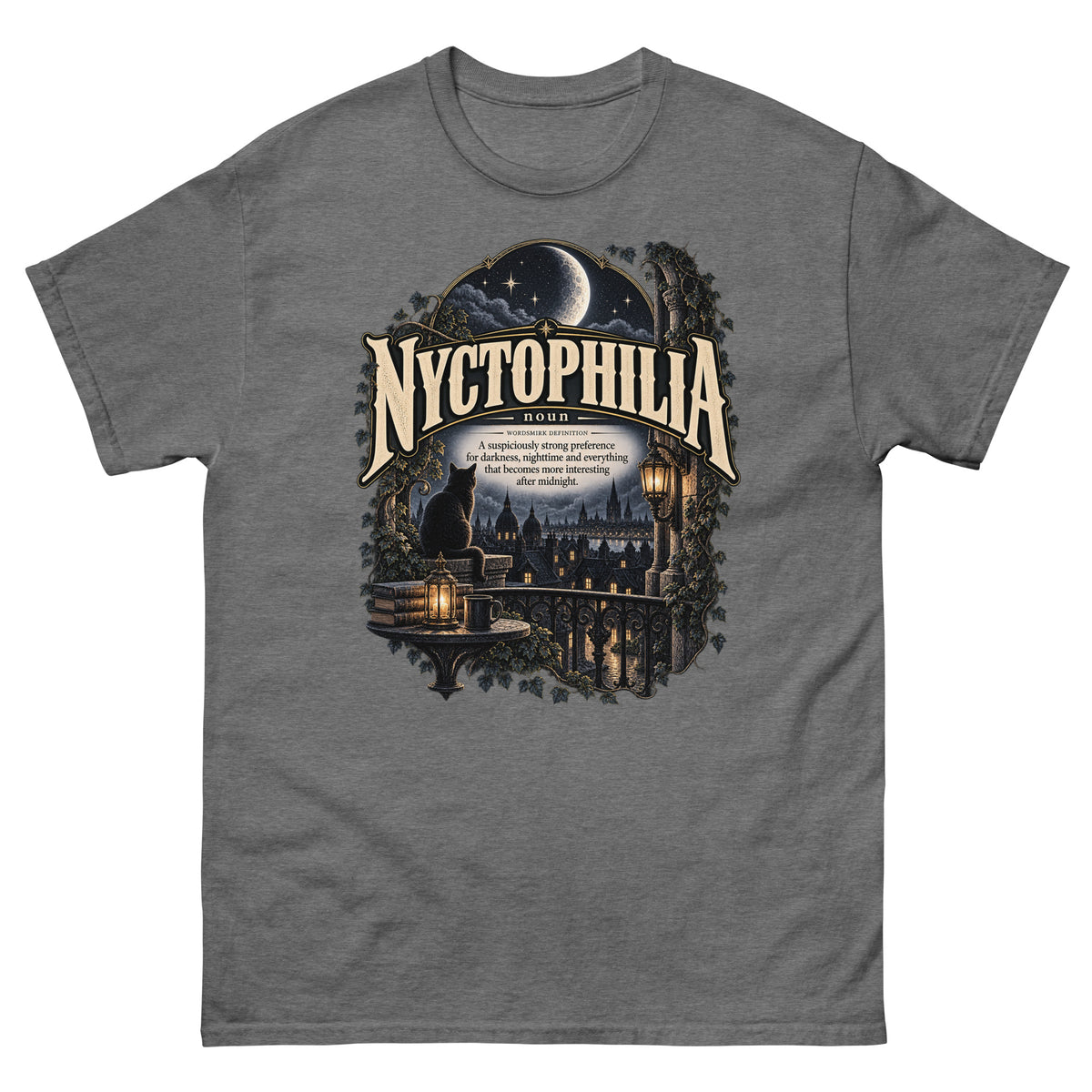 Nyctophilia T-Shirt – Night Lover Definition Tee - WordSmirk™ | Obscure Word Shirts, Hoodies & Gifts