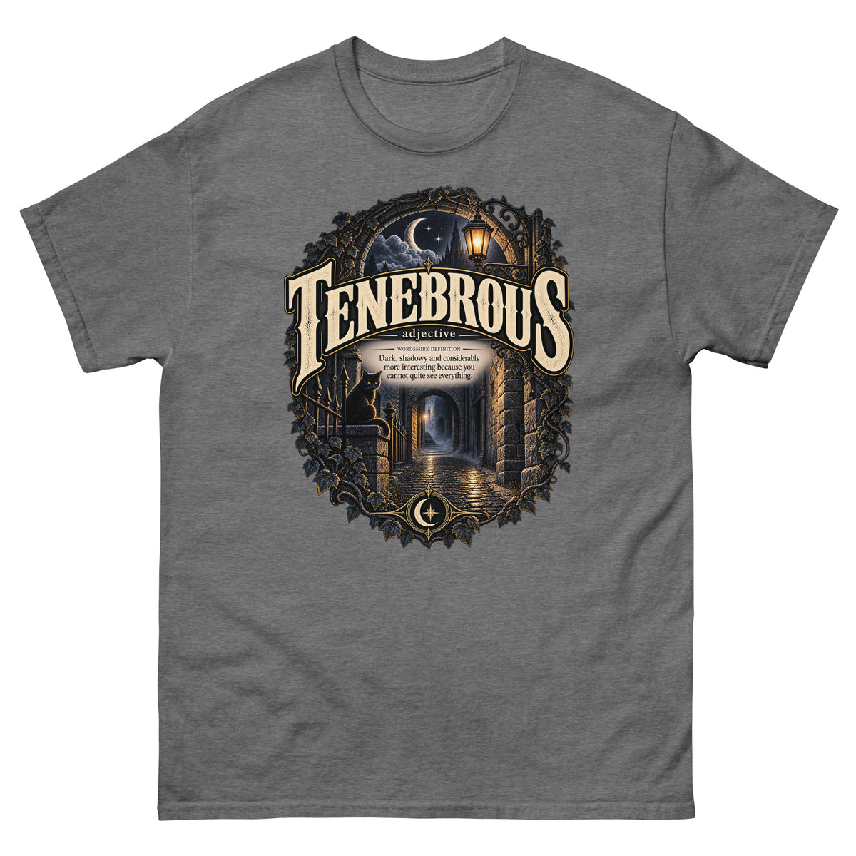 Tenebrous T-Shirt – Dark Aesthetic Definition Tee - WordSmirk™ | Obscure Word Shirts, Hoodies & Gifts