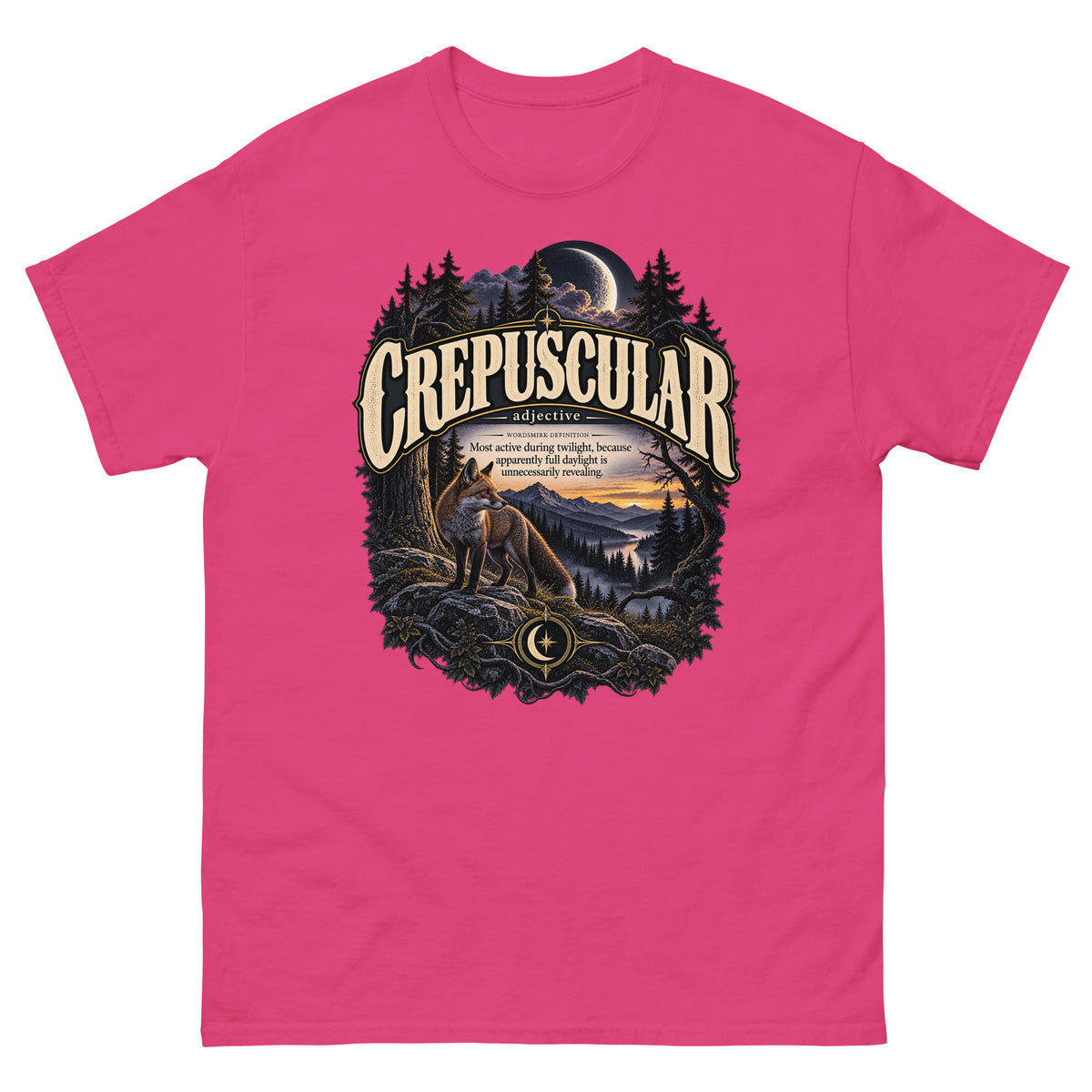Crepuscular T-Shirt – Twilight Definition Tee - WordSmirk™ | Obscure Word Shirts, Hoodies & Gifts