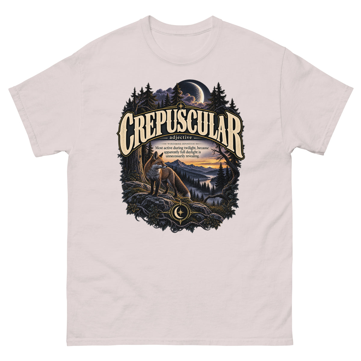 Crepuscular T-Shirt – Twilight Definition Tee - WordSmirk™ | Obscure Word Shirts, Hoodies & Gifts