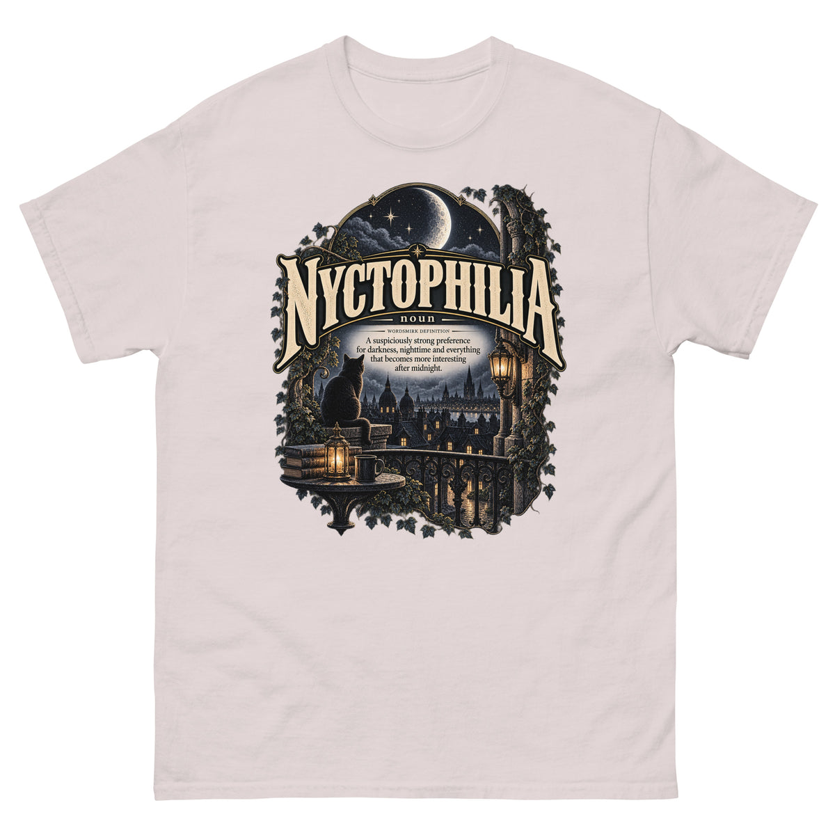 Nyctophilia T-Shirt – Night Lover Definition Tee - WordSmirk™ | Obscure Word Shirts, Hoodies & Gifts