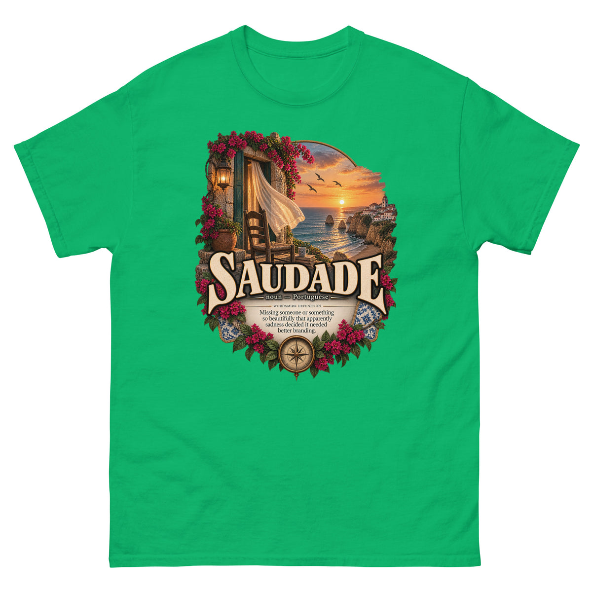 Saudade T-Shirt – Portuguese Word Definition Tee - WordSmirk™ | Obscure Word Shirts, Hoodies & Gifts